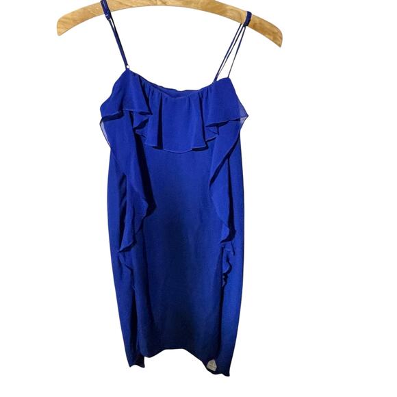 JustFab Royal Blue Ruffled Dress, Size M – New with Tags, Good Condition - Picture 8 of 10